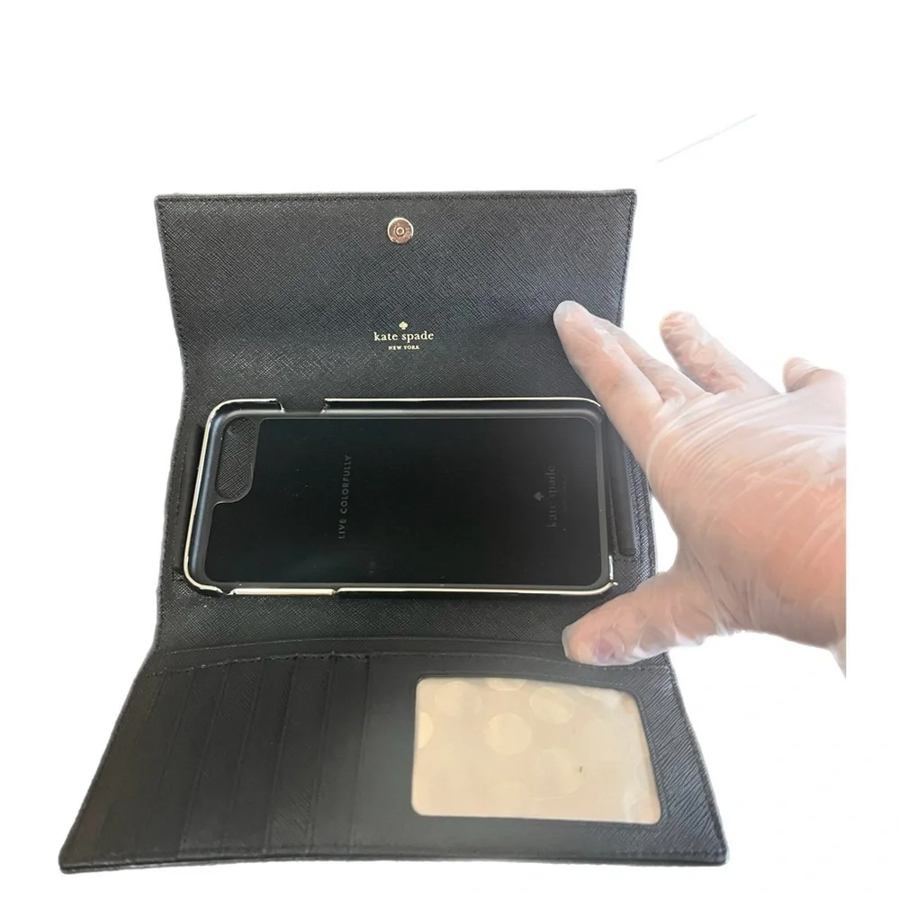 Kate Spade Rectangular Noir Wallet w/Cell Phone Holder